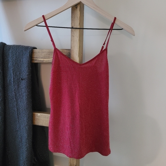 3/$20 Express Red Shimmery Camisole Size XS - Picture 1 of 2